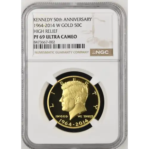 1964-2014 W HIGH RELIEF KENNEDY 50th ANNIVERSARY ULTRA CAMEO (2)