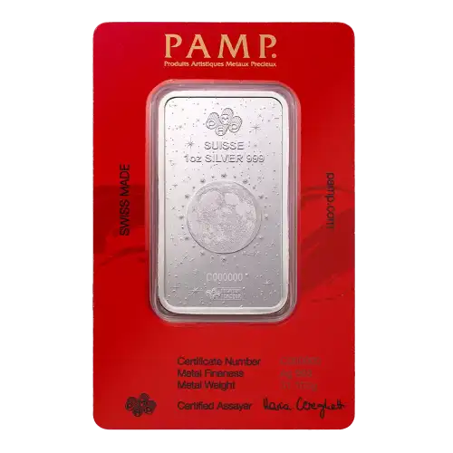 1oz PAMP Silver Bar - Lunar Snake - 2025 (2)