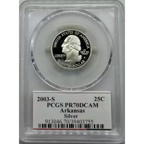 2003-S 25C Arkansas Silver, DCAM