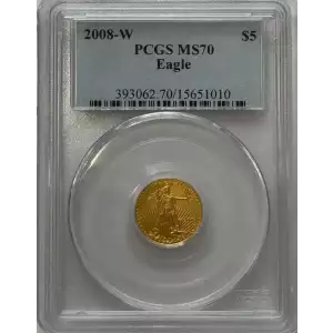 2008-W $5 Burnished Gold Eagle