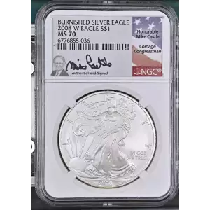 2008 W BURNISHED SILVER EAGLE  (2)