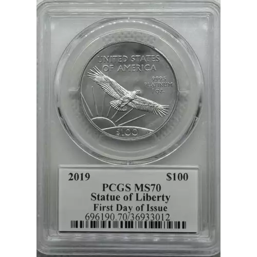 2019 Platinum Eagle P$100 PCGS MS70 FDOI - Mercanti Signed (2)