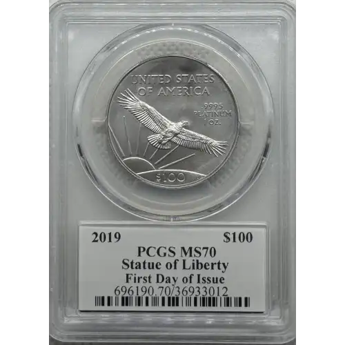 2019 Platinum Eagle P$100 PCGS MS70 FDOI - Mercanti Signed (2)