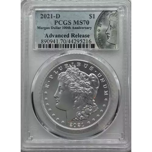 2021 D Morgan Silver Dollar $1 Advanced Releases Denver PCGS MS70 