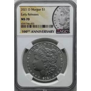 2021 D Morgan Silver Dollar $1 Early Releases Denver NGC MS70  (2)