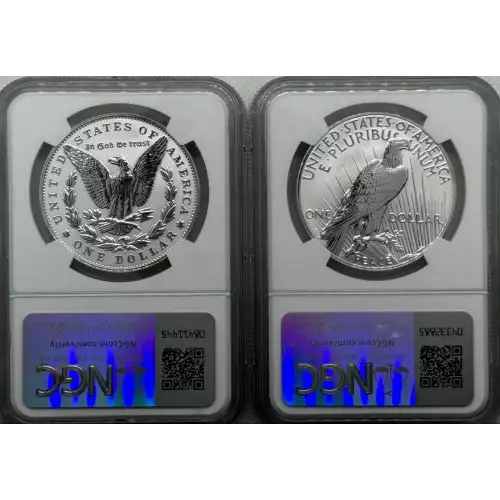 2023 Morgan and Peace Dollar Reverse Proof Set NGC Advance Releases RP70 Castle (2)