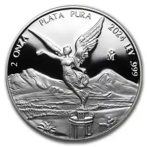 2024 2 oz Mexican Silver Proof Libertad in Capsule 