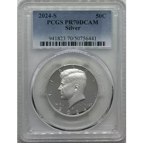 2024 S Silver Kennedy Half Dollar Silver Proof 50C PCGS PF 70 DCAM (2)
